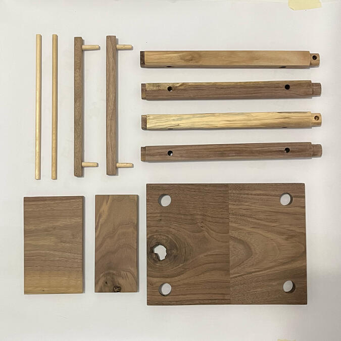 walnut stool prototype