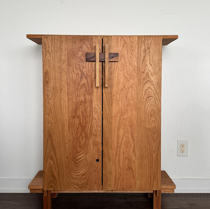 large custom cabinet, cherry